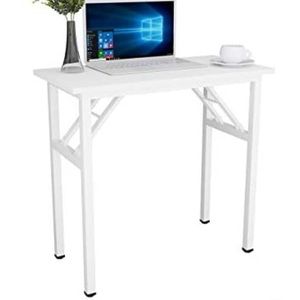 Computer Desk 31.5 inches Folding Table No Assembly Sturdy, White